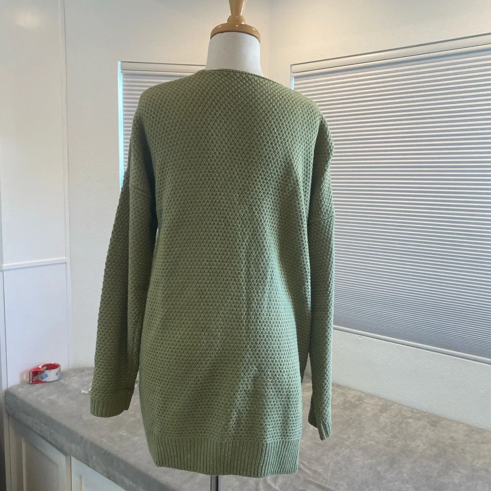 Green Cardigan Knit Sweater - Picture 2 of 8